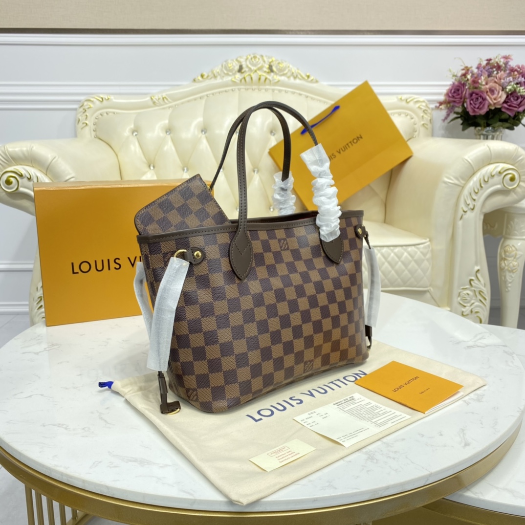 Louis Vuitton NEVERFULL PM Damier Azur Handbag N41359 